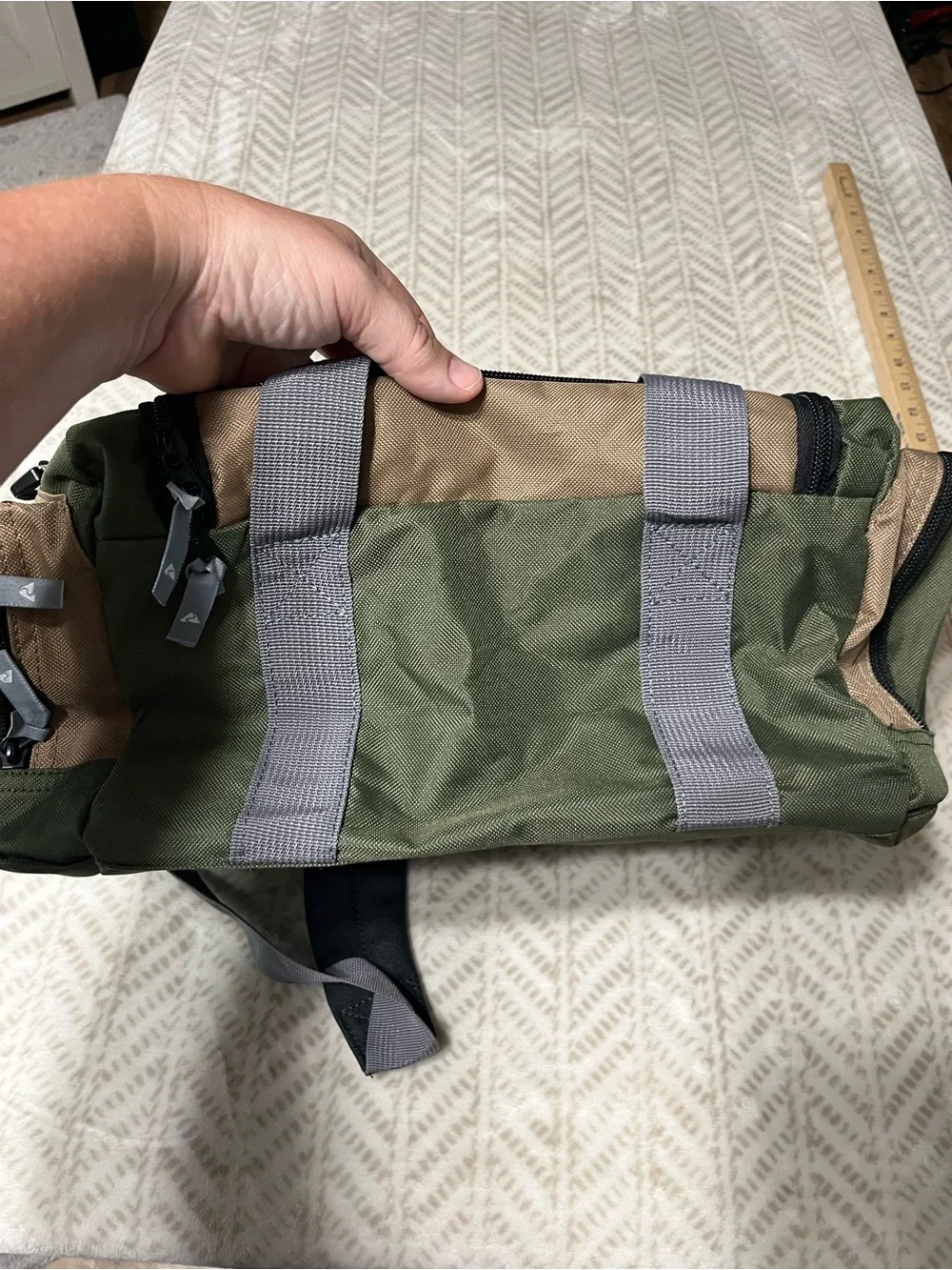 Ozark Trail Olive Green, Gray and Black Men’s Duffel Bag